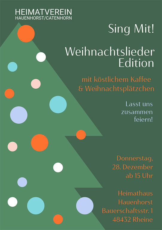 Festlicher Nachmittag mit Genuss und Gesang