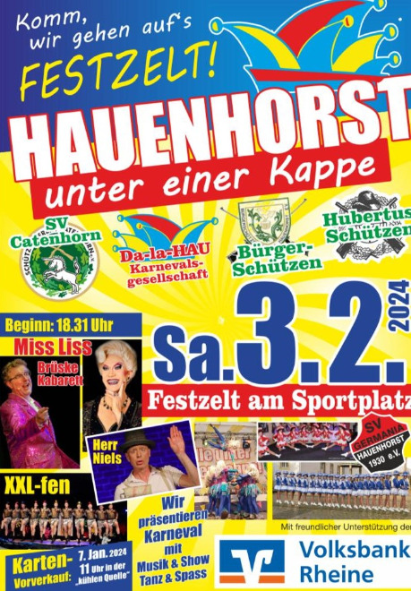 Vorverkauf &quot;Alle unter einer Kappe&quot; - Prunksitzung