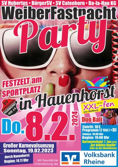 Vorverkauf Weiberfastnacht 2024