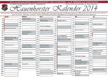 2014 Hauenhorster Kalender